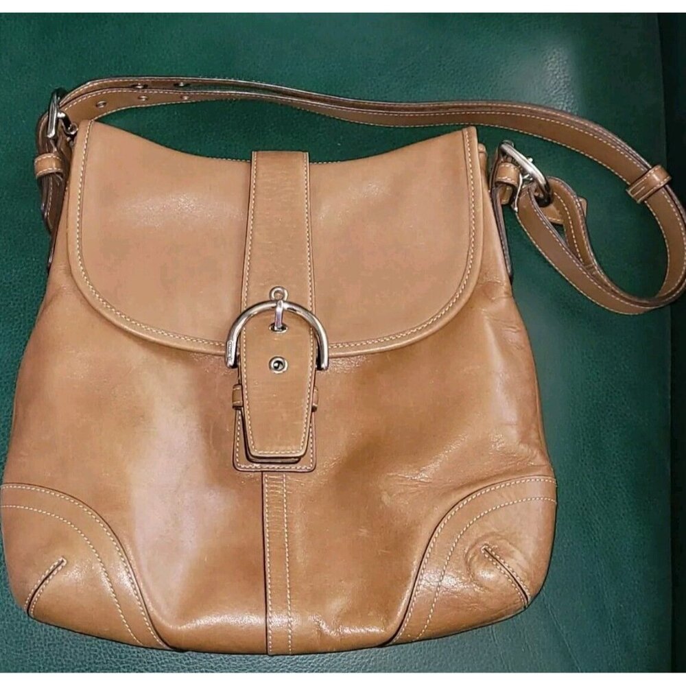 Vintage Coach G3s-9481 Brown Leather Crossbody/hobo Bag Bucket Shoulder Purse - Picture 8 of 11